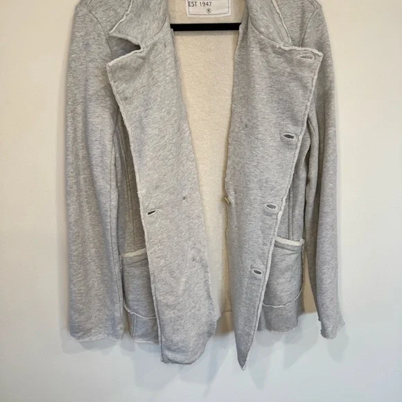 Frank & Eileen Belfast Sweatshirt Peacoat Size S Gray Melange - Picture 12 of 16